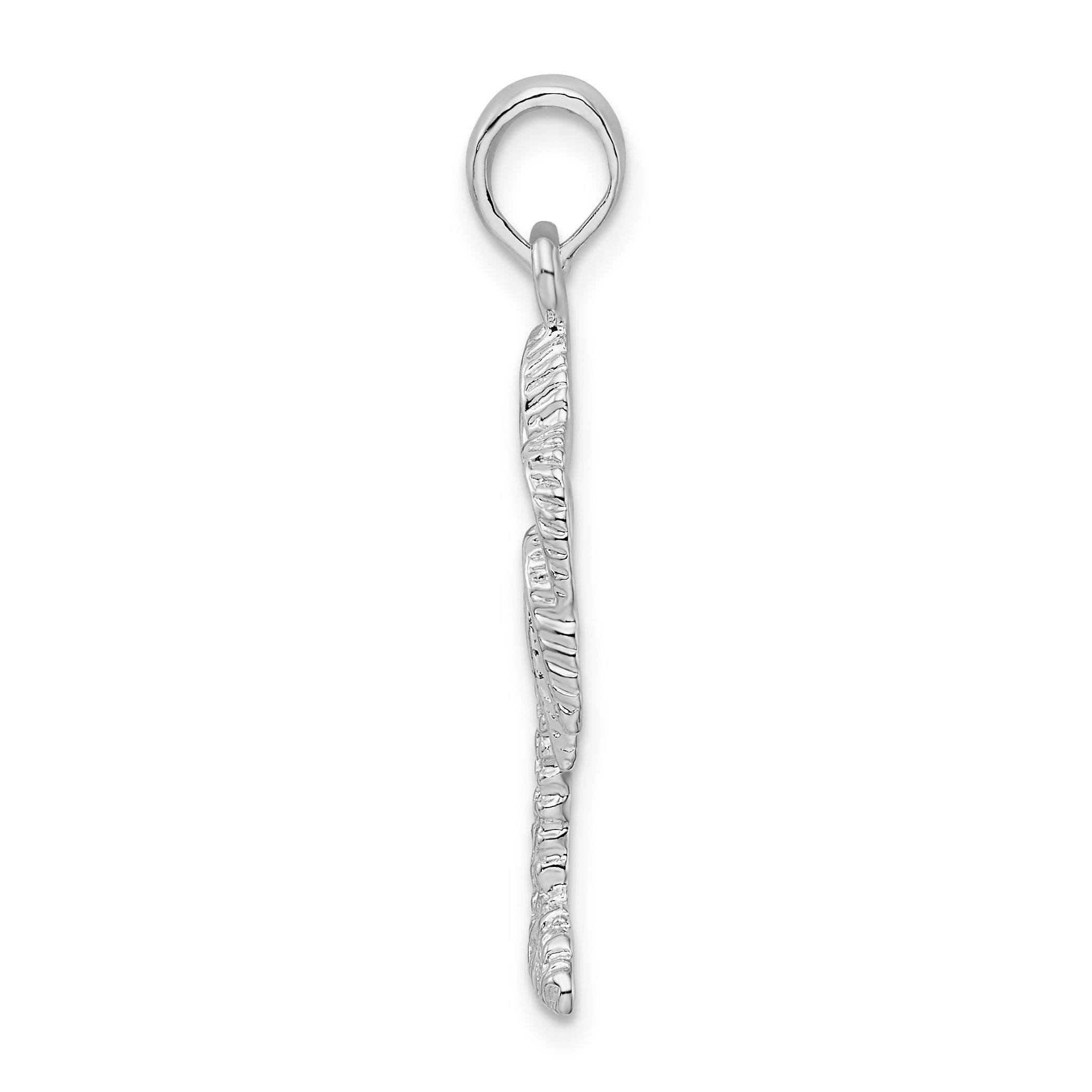 De-Ani Sterling Silver Rhodium-Plated Polished Small Palmetto Tree Pendant Secondary image