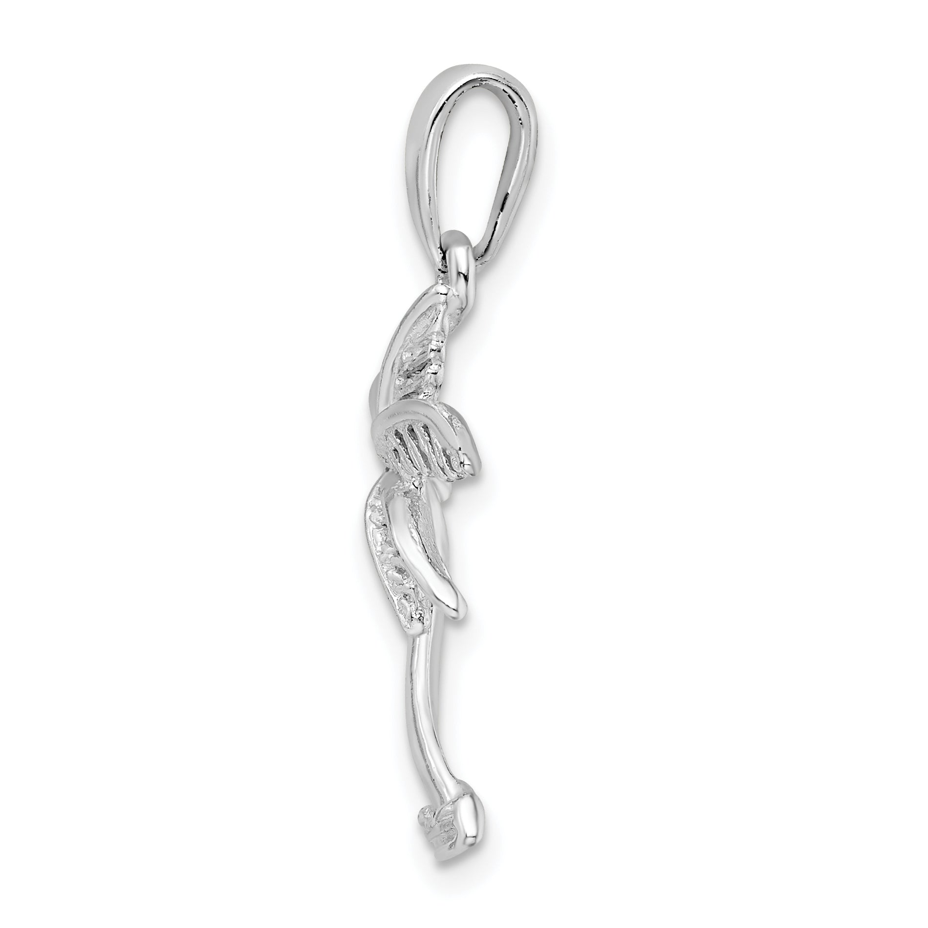 De-Ani Sterling Silver Rhodium-Plated Polished Palm Tree Pendant Secondary image