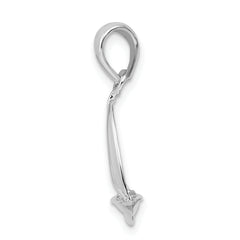 De-Ani Sterling Silver Rhodium-plated Polished 3D Sailboat Pendant