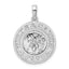 De-Ani Sterling Silver Rhodium-Plated Textured Turks and Caicos Sand Dollar Pendant