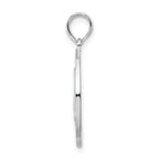 De-Ani Sterling Silver Rhodium-Plated Textured Turks and Caicos with Sailboat Pendant