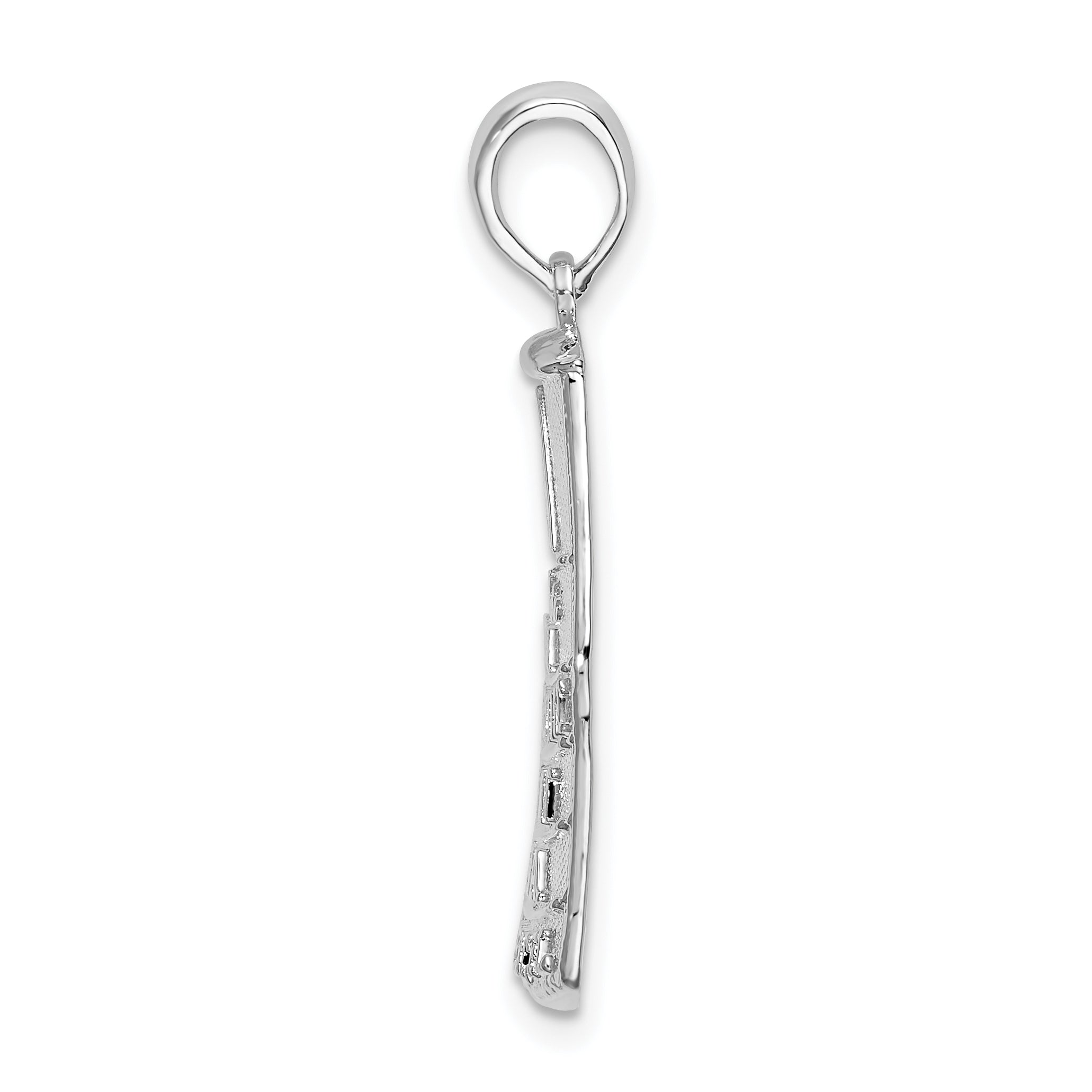 De-Ani Sterling Silver Rhodium-Plated Polished Large Key West USA Pendant