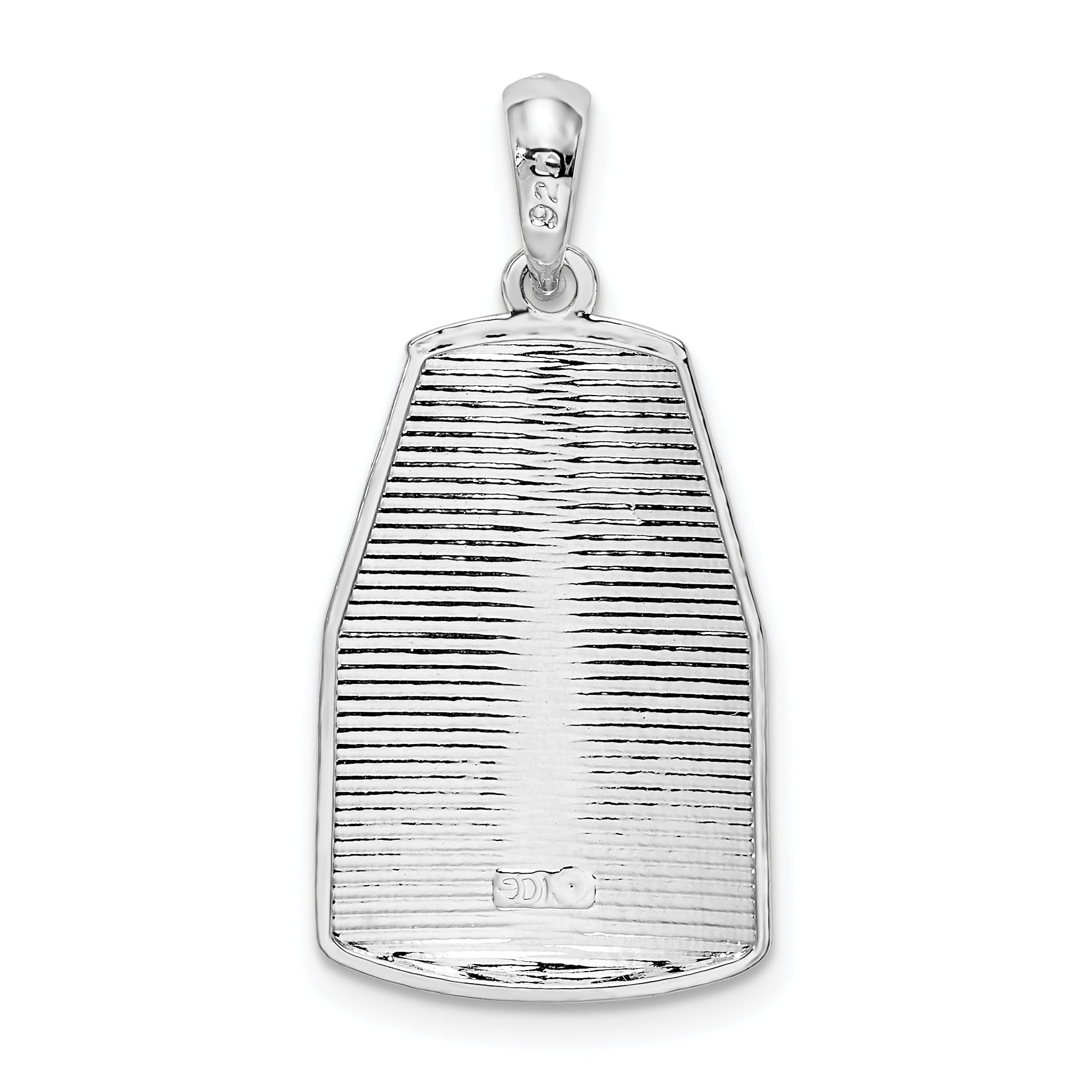 De-Ani Sterling Silver Rhodium-Plated Polished Large Key West USA Pendant