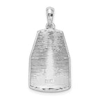 De-Ani Sterling Silver Rhodium-Plated Polished Large Key West USA Pendant