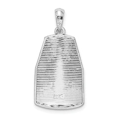 De-Ani Sterling Silver Rhodium-Plated Polished Large Key West USA Pendant