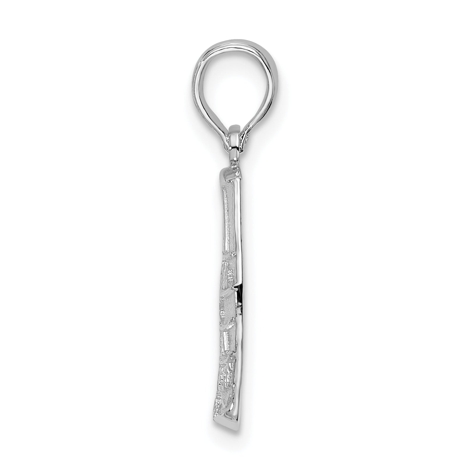 De-Ani Sterling Silver Rhodium-Plated Polished Small Key West USA Pendant Secondary image