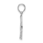De-Ani Sterling Silver Rhodium-Plated Polished Small Key West USA Pendant