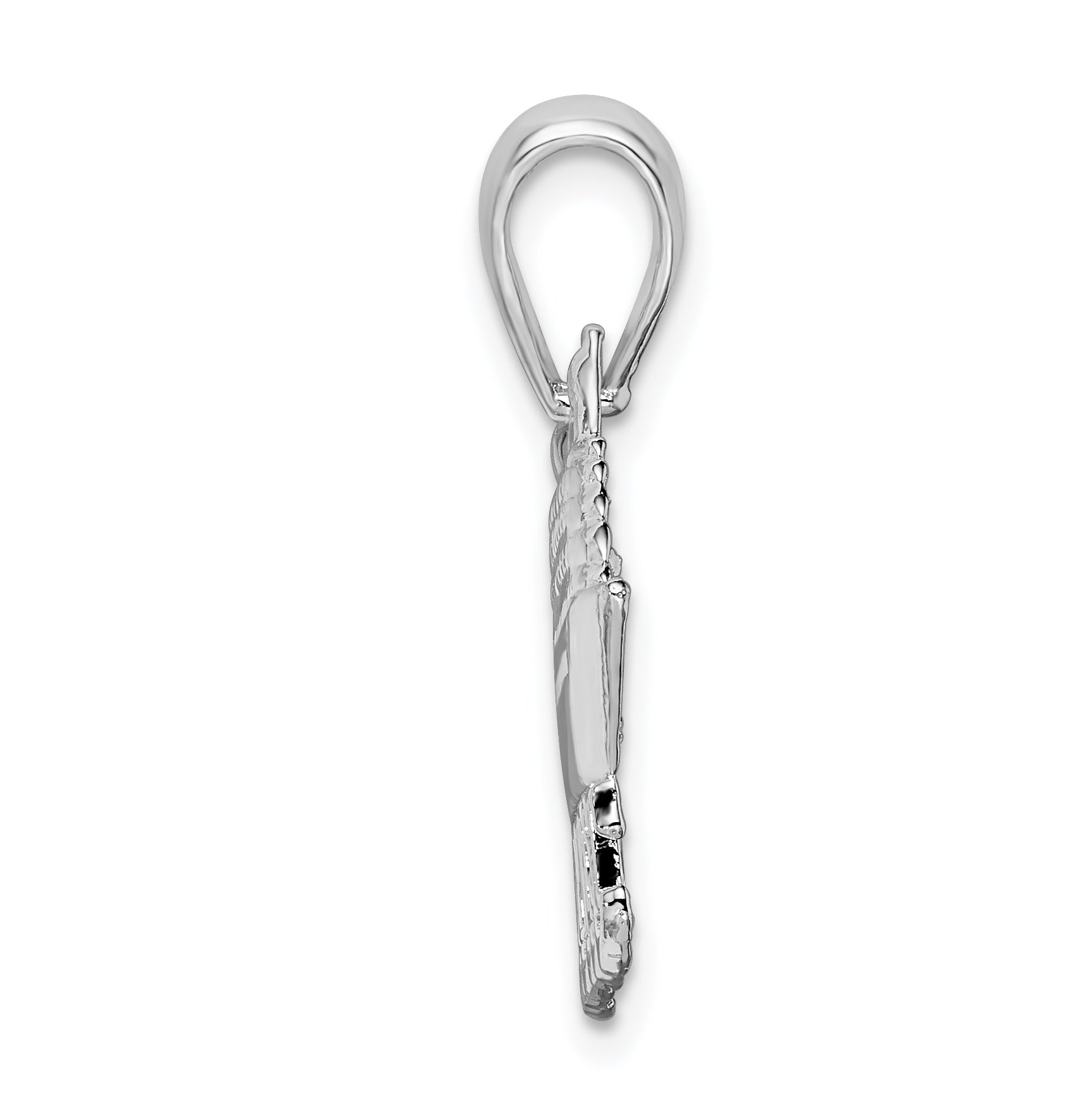 De-Ani Sterling Silver Rhodium-Plated Polished Key West Cruise Ship Pendant Secondary image