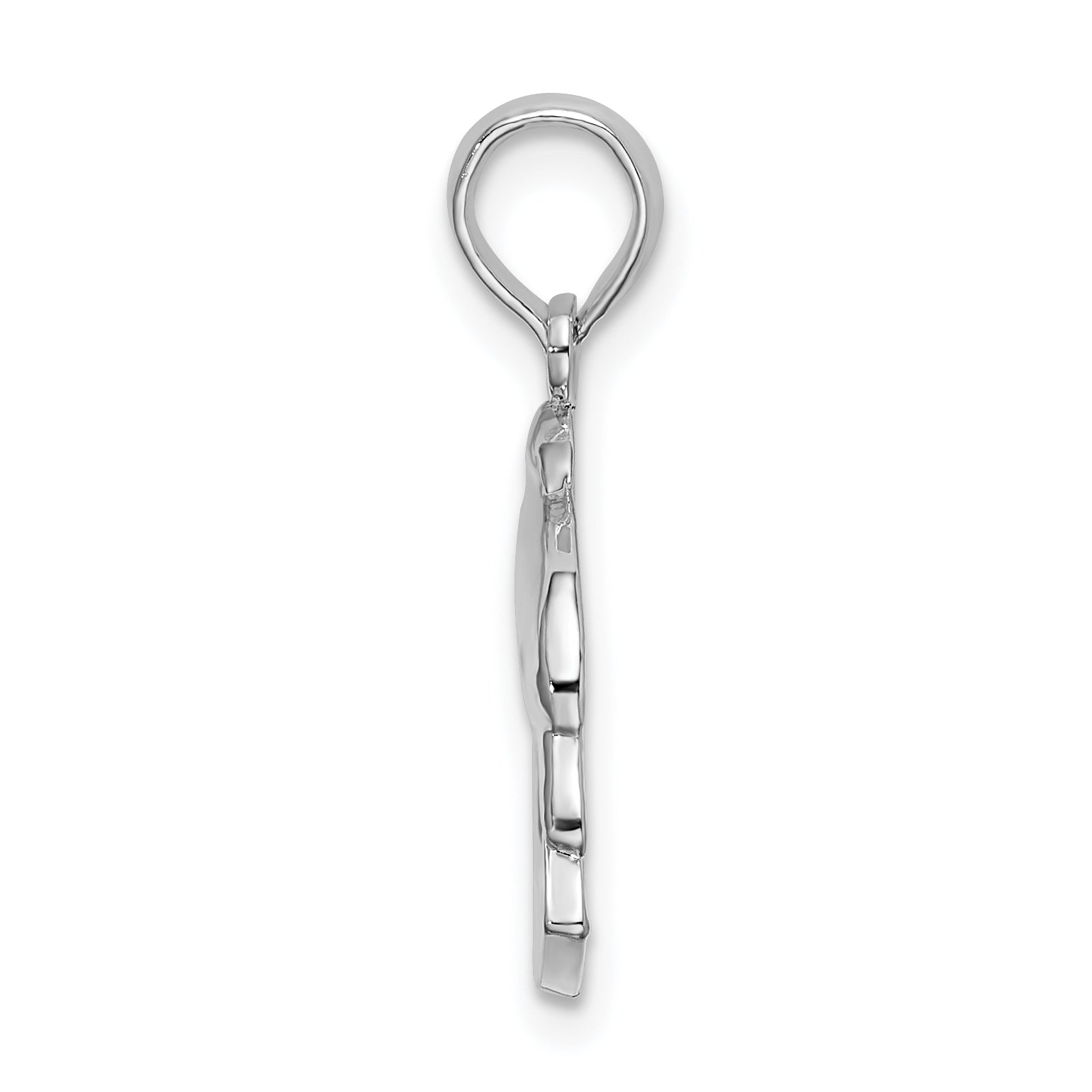 De-Ani Sterling Silver Rhodium-Plated Polished Key West Dolphin Pendant Secondary image