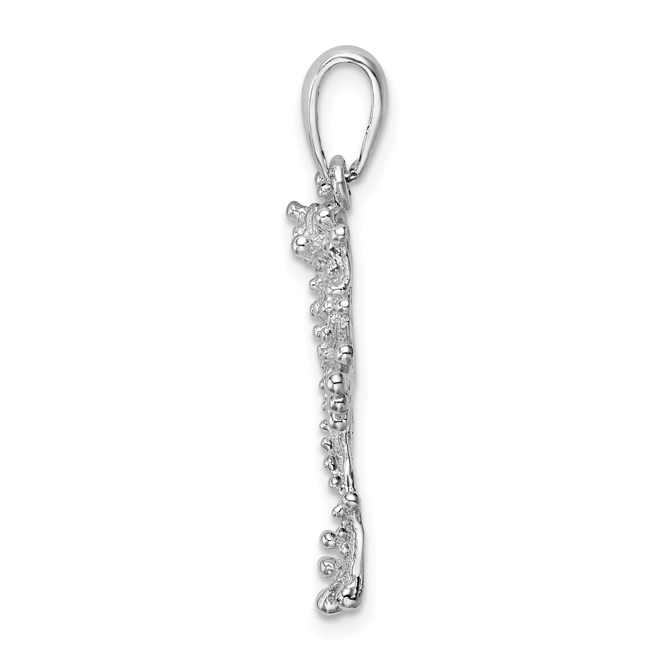 De-Ani Sterling Silver Rhodium-Plated Polished Jumping Frog Pendant Secondary image