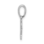 De-Ani Sterling Silver Rhodium-Plated Polished Puerto Rico Cruise Ship Pendant