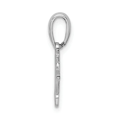 De-Ani Sterling Silver Rhodium-Plated Polished Puerto Rico Cruise Ship Pendant