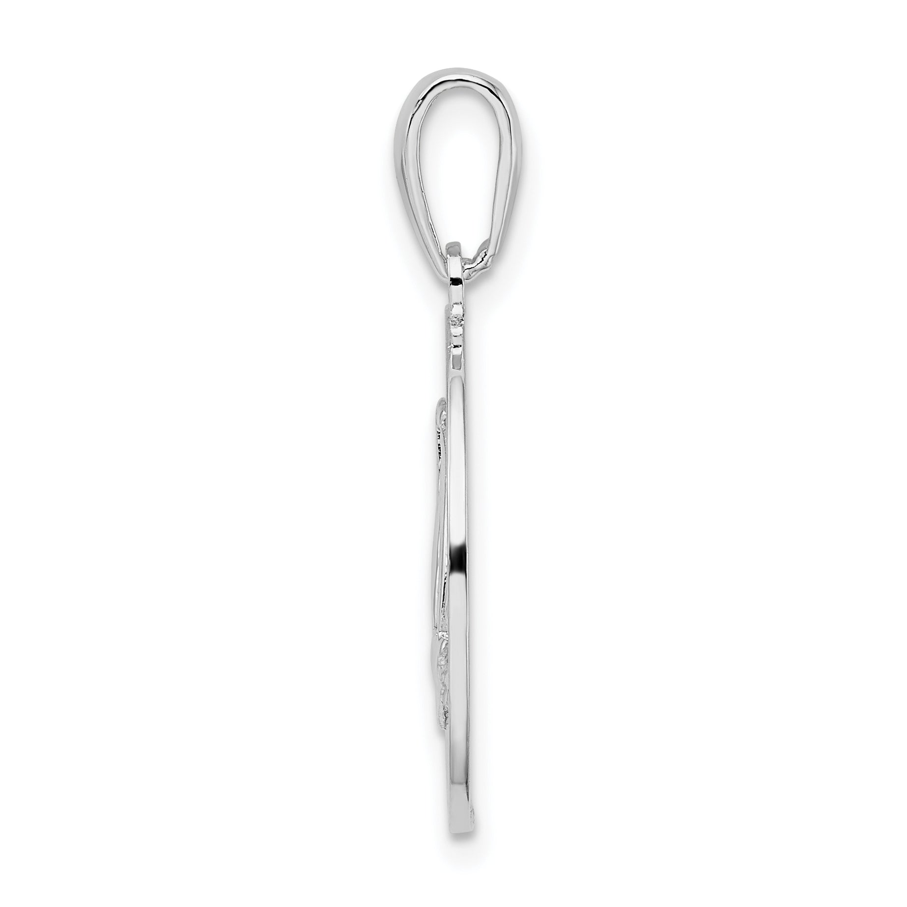 De-Ani Sterling Silver Rhodium-Plated Long Beach Island New Jersey with Sailboat Pendant