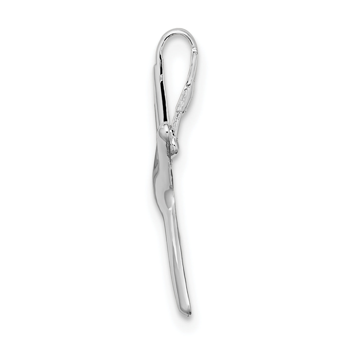 De-Ani Sterling Silver Rhodium-Plated Polished Dancing Starfish Slide Secondary image