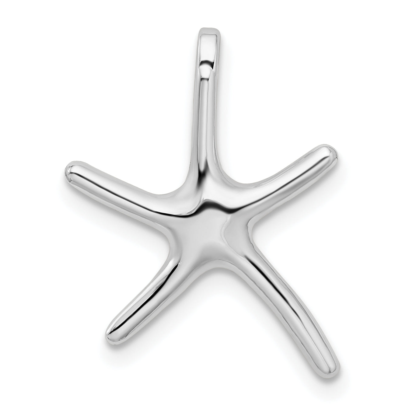 De-Ani Sterling Silver Rhodium-Plated Polished Dancing Starfish Slide Main image