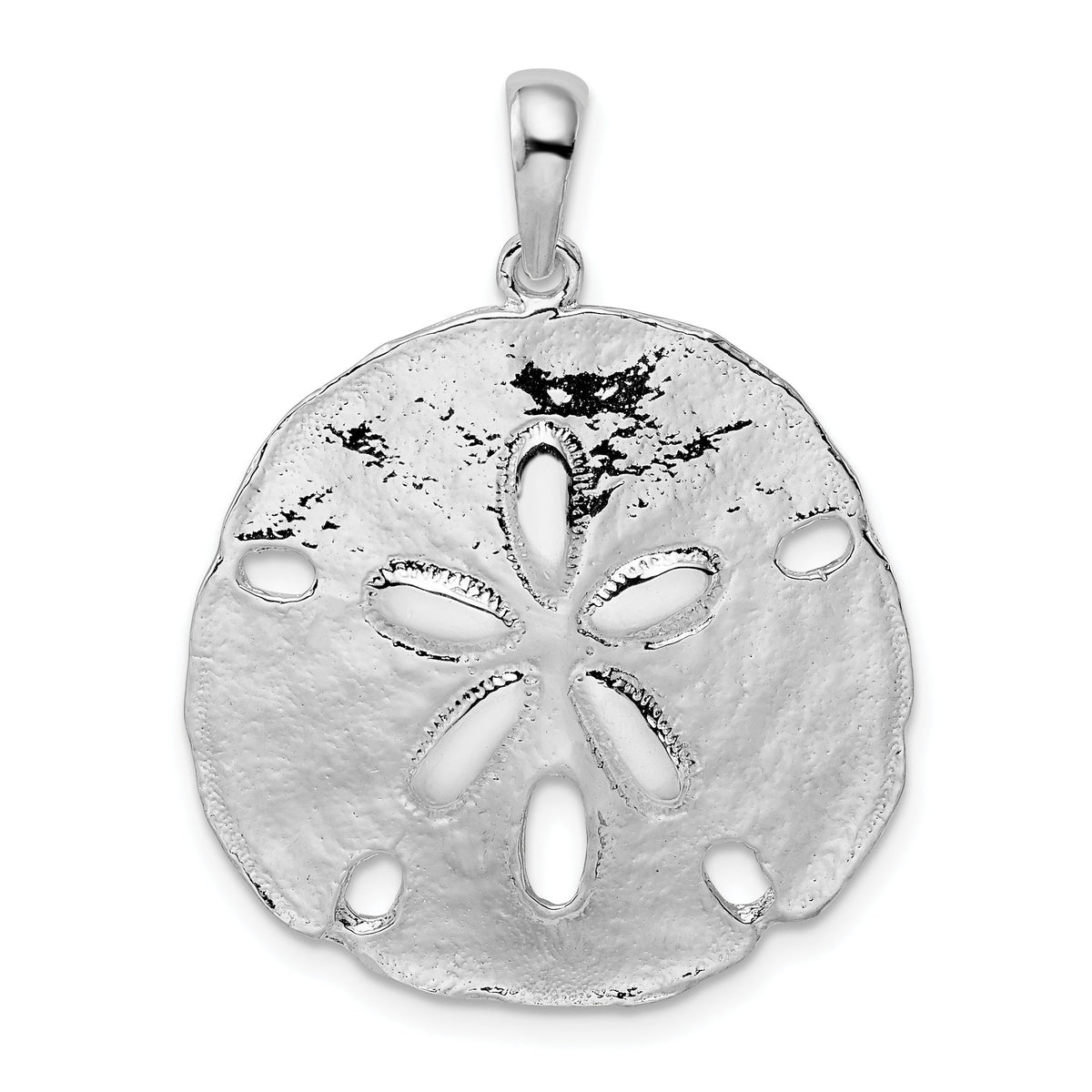 Sand Dollar Pendant in Sterling Silver, 32mm - Sophia Jewelers Main image