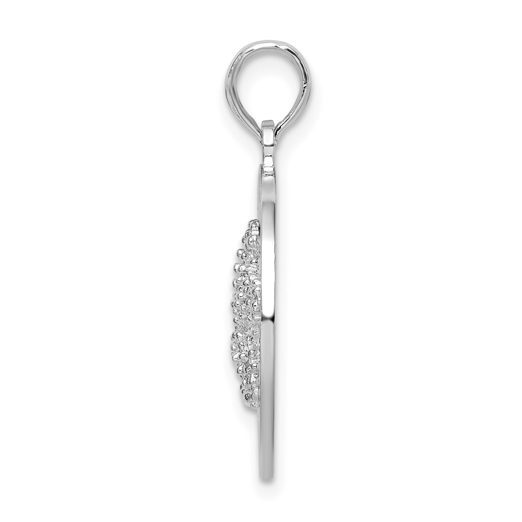 De-Ani Sterling Silver Rhodium-Plated Textured Bahamas with Starfish Pendant Secondary image