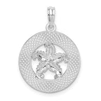 De-Ani Sterling Silver Rhodium-Plated Textured Bahamas with Starfish Pendant