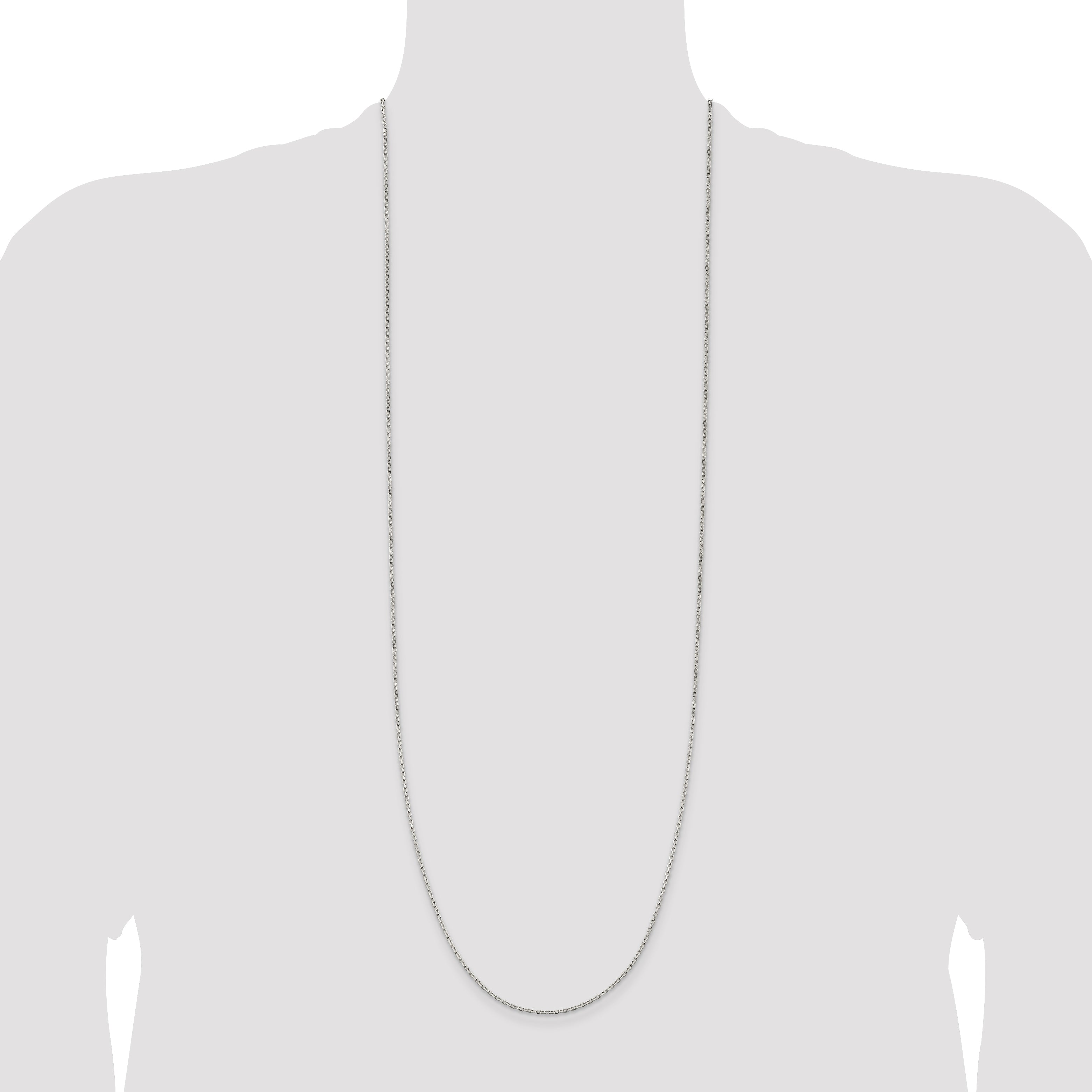 Sterling Silver 1.5mm Beveled Oval Cable Chain