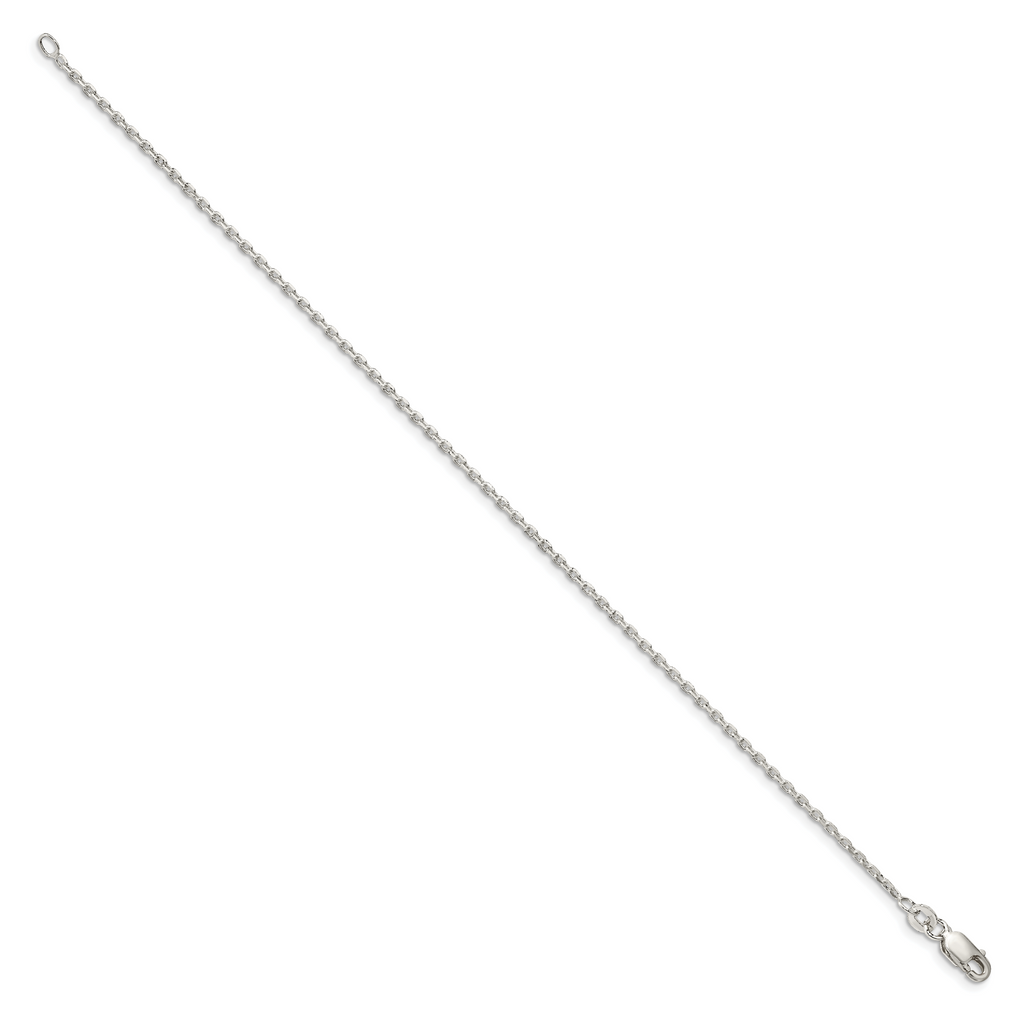 Sterling Silver 1.5mm Beveled Oval Cable Chain