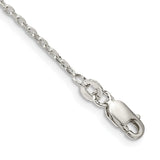 Beveled Oval Cable Chain in Sterling Silver, 1.5mm, 7–42 Inch