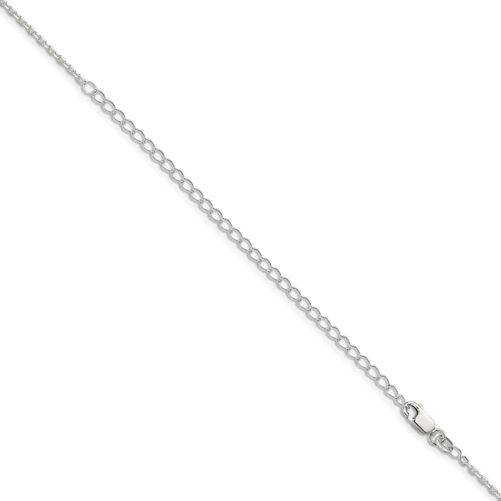 Beveled Cable Chain Necklace in Sterling Silver, 1.5mm - Sophia Jewelers