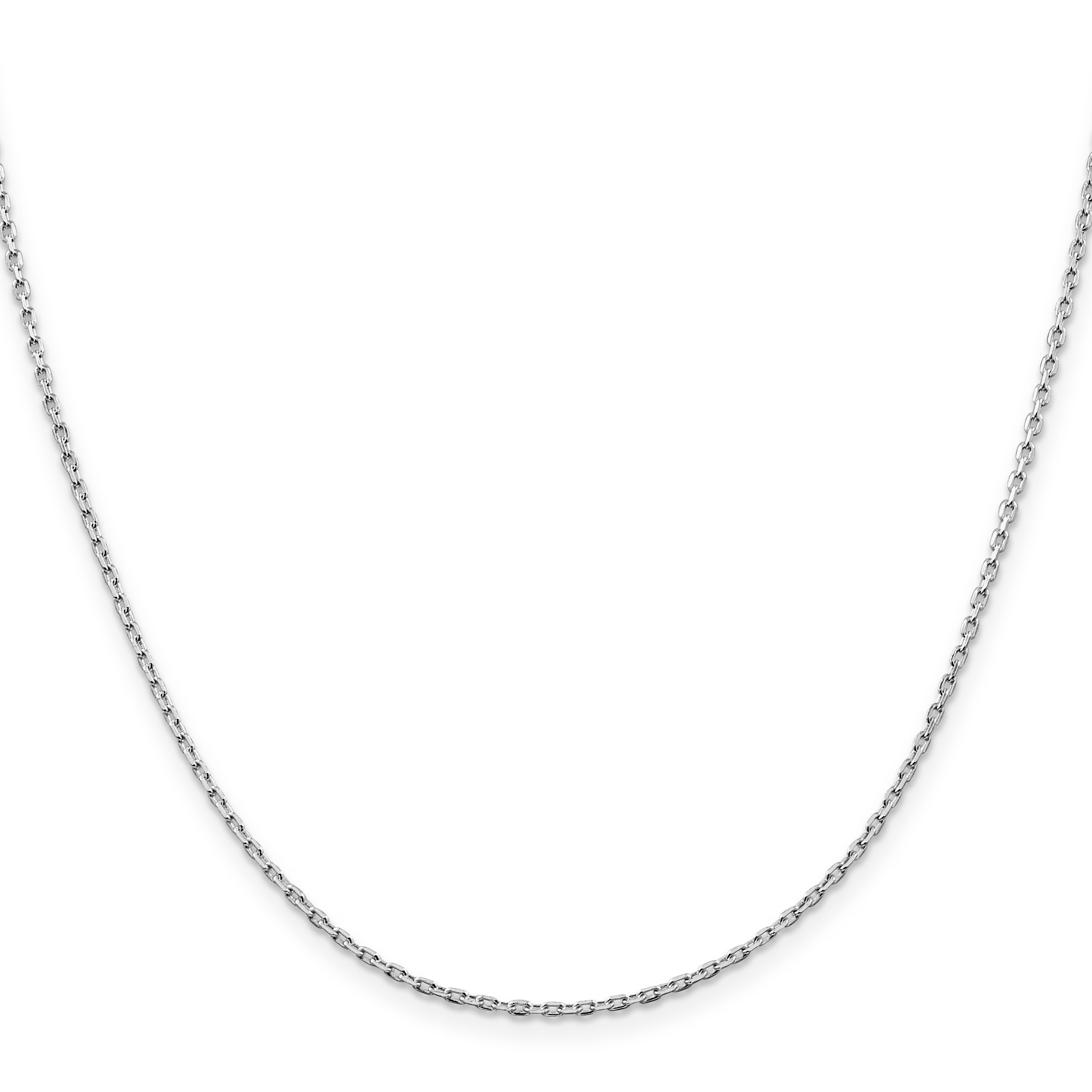 Sterling Silver Rhodium-Plated Cable Chain Necklace 1.5mm Secondary image