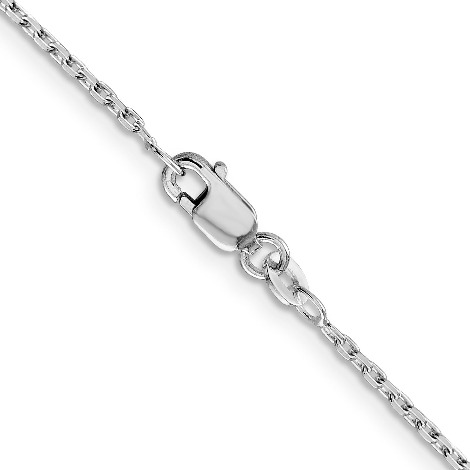 Sterling Silver Rhodium-Plated Cable Chain Necklace 1.5mm