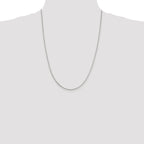 Sterling Silver 2mm Beveled Oval Cable Chain