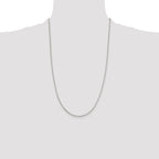 Sterling Silver 2mm Beveled Oval Cable Chain