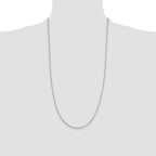 Sterling Silver 2mm Beveled Oval Cable Chain
