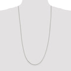 Sterling Silver 2mm Beveled Oval Cable Chain