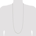 Sterling Silver 2mm Beveled Oval Cable Chain