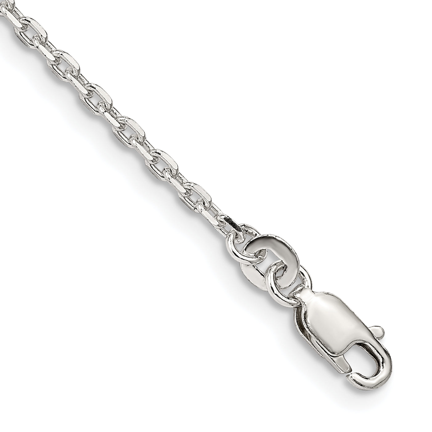Sterling Silver 2mm Beveled Oval Cable Chain Main image