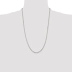 Sterling Silver 2.75mm Beveled Oval Cable Chain