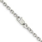 Sterling Silver Rhodium-Plated Cable Chain Necklace 2.75mm