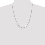 Sterling Silver Rhodium-plated 2.75mm Beveled Oval Cable Chain