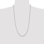 Sterling Silver Rhodium-plated 2.75mm Beveled Oval Cable Chain