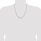 Sterling Silver 3.25mm Beveled Oval Cable Chain