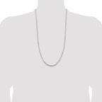 Sterling Silver 3.25mm Beveled Oval Cable Chain
