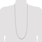 Sterling Silver 3.25mm Beveled Oval Cable Chain