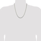 Sterling Silver 3.95mm Beveled Oval Cable Chain