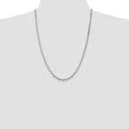 Sterling Silver 3.95mm Beveled Oval Cable Chain
