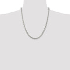 Sterling Silver 4.9mm Beveled Oval Cable Chain