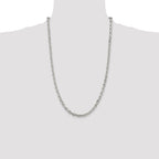 Sterling Silver 4.9mm Beveled Oval Cable Chain