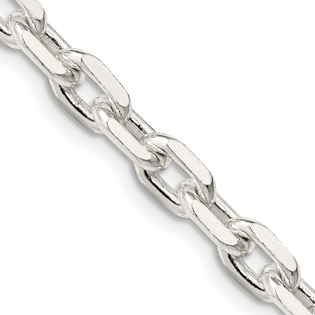 Sterling Silver 5.4mm Beveled Oval Cable Chain Main image
