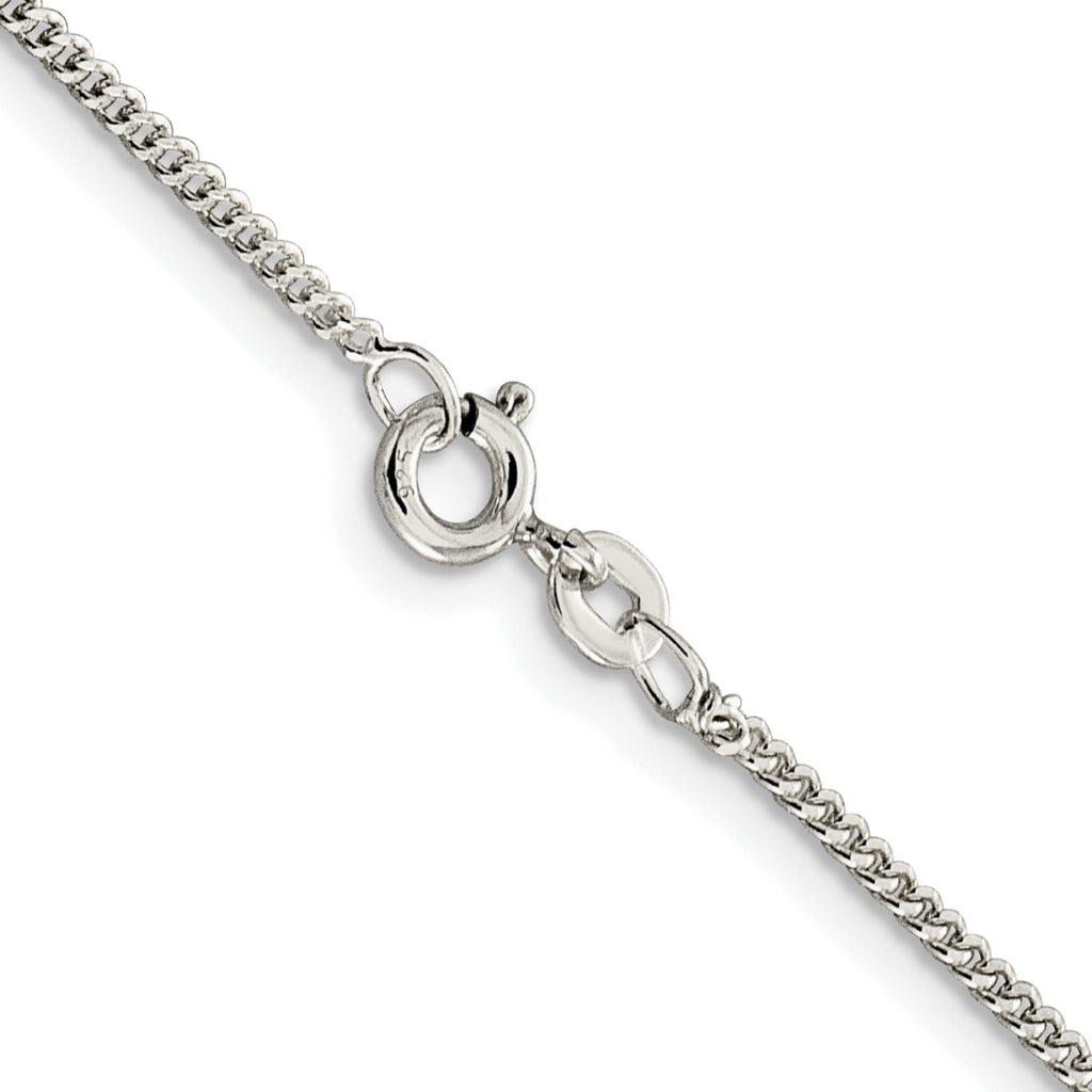 Sterling Silver Rhodium-plated 1.5mm Curb Chain