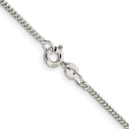 Sterling Silver Rhodium-plated 1.5mm Curb Chain