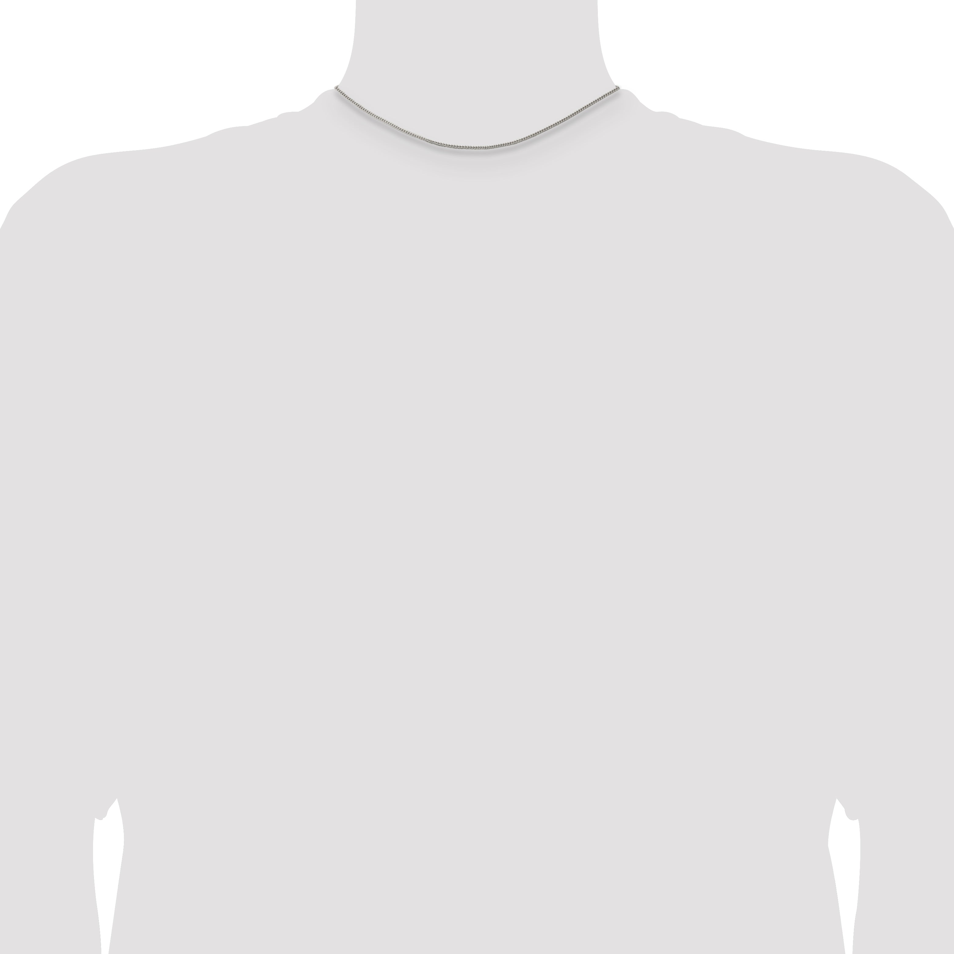 Sterling Silver Rhodium-plated 1.5mm Curb Chain
