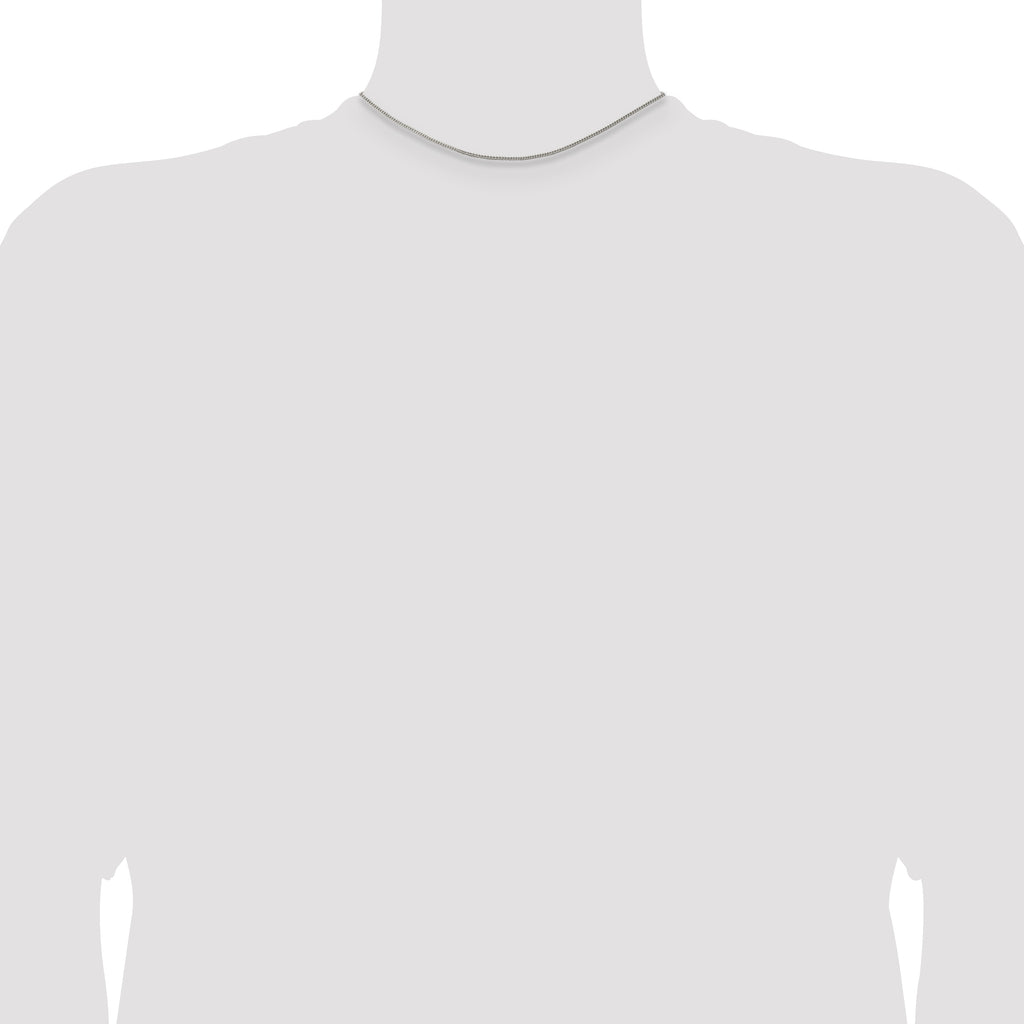 Sterling Silver Rhodium-plated 1.5mm Curb Chain